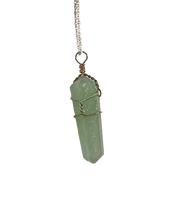 Wire Weapped Green Aventurine Necklace