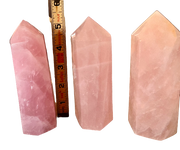 single terminated rose quartz crystal