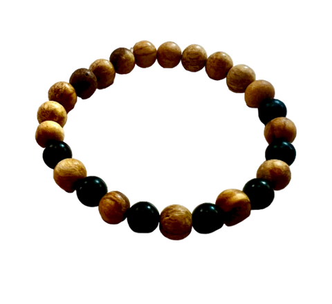 6” Palo Santo and Shungite Bracele