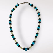 Magnetic Hematite, Pearl and Turquoise Necklace