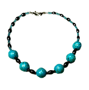 turquoise and hematite necklace