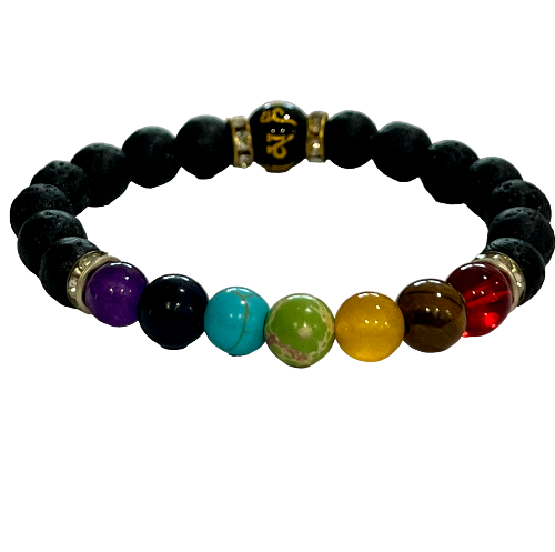 chakra and lava bead bracelet