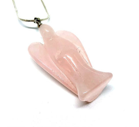 Rose Quartz Angel Necklace