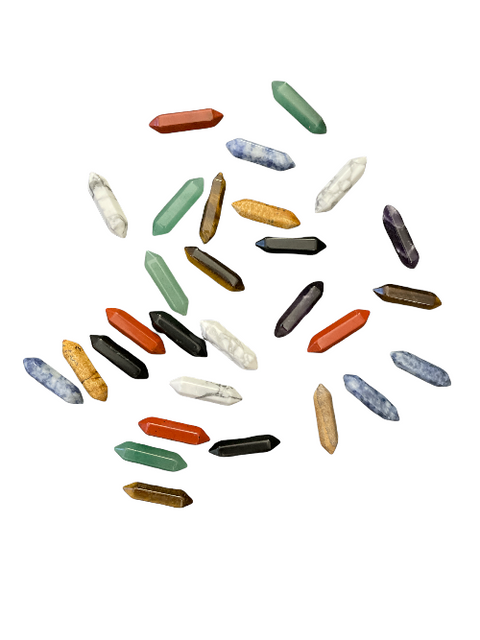 various double terminated crystal points