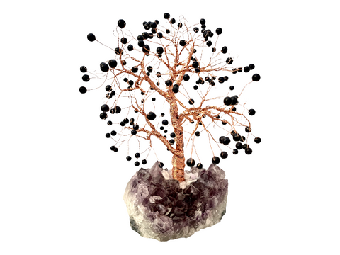 luSandstone and Amethyst Gemstone Tree 