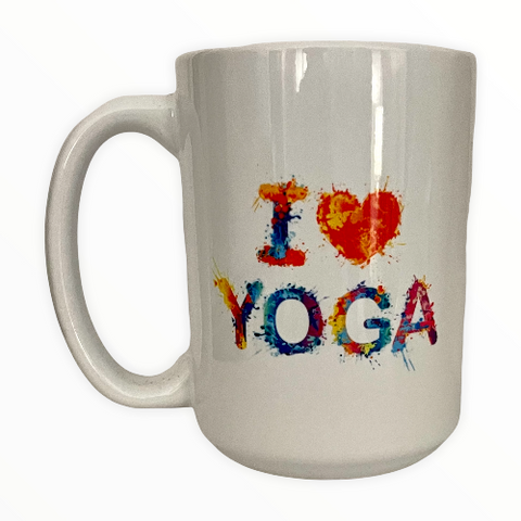i love yoga coffee mug