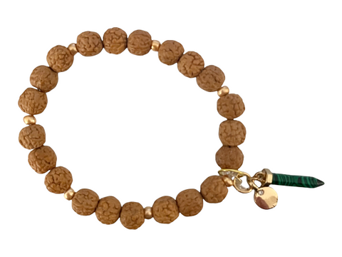 Rudraksha And Gemstone Bracelet
