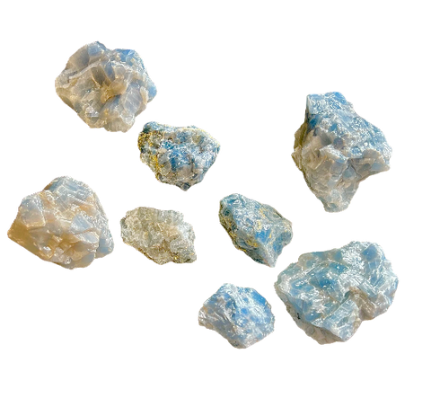 blue calcite rough stone