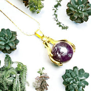 crystal sphere necklace