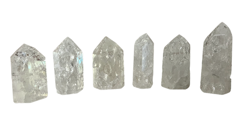 crackle quartz points