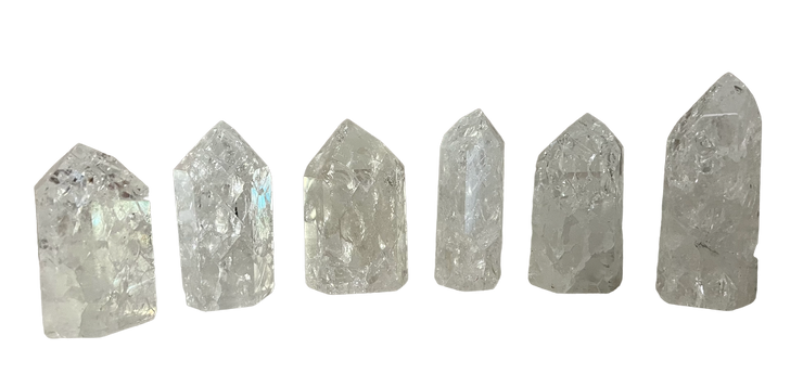 crackle quartz points