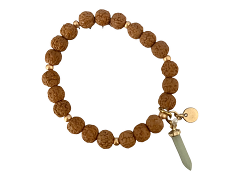 Rudraksha And Gemstone Bracelet