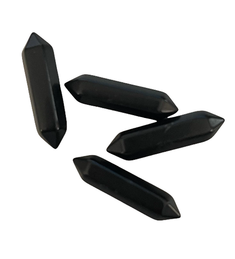 obsidian double terminated crystal