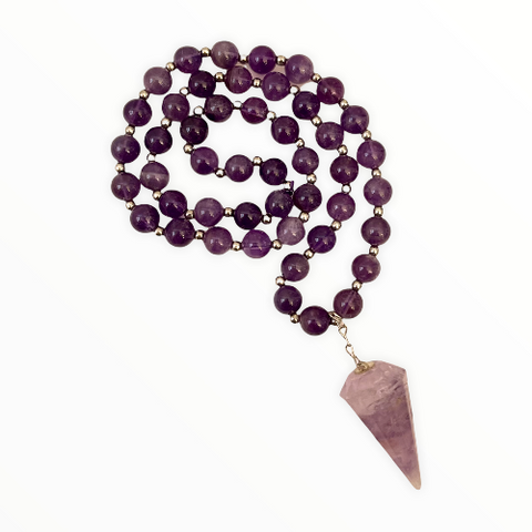 amethyst pendulum necklace