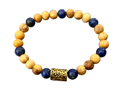 Lapis Lazuli and Palo Santo Bracelet