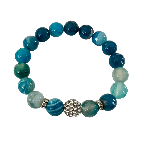 blue agate quartz bracelet