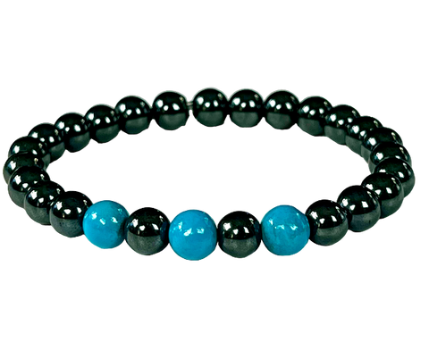 Hematite with Turquoise bracelet