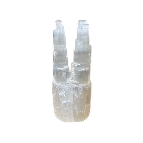  Double Tower Selenite Lamp