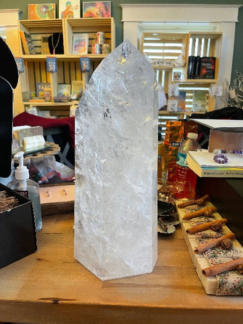 Extra Large Clear Quartz Generator Tower