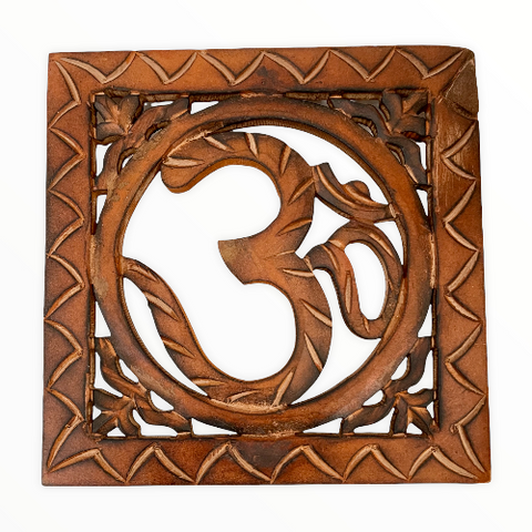 Om Symbol Wooden Wall Hanging - 12"x12"