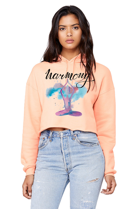 Womens Cropped "Harmony" Fleece Hoodie